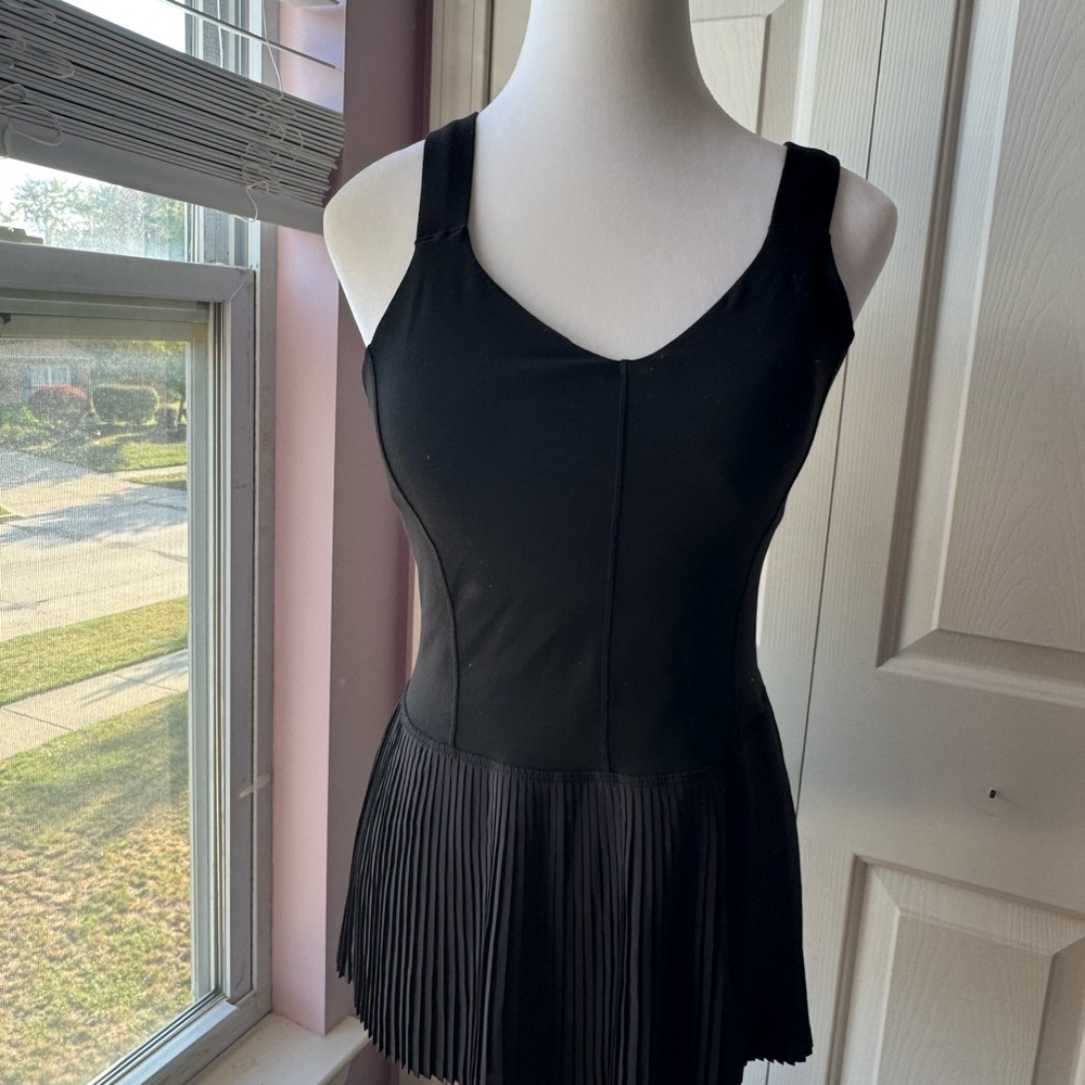 Lululemon Athletica Black Pleated Dress